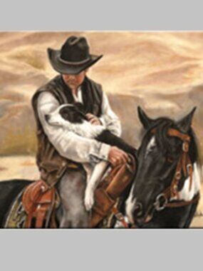 Horse Scene Cutting Board 16" wide x 12" tall Tempered Glass Cutting Board 788-D